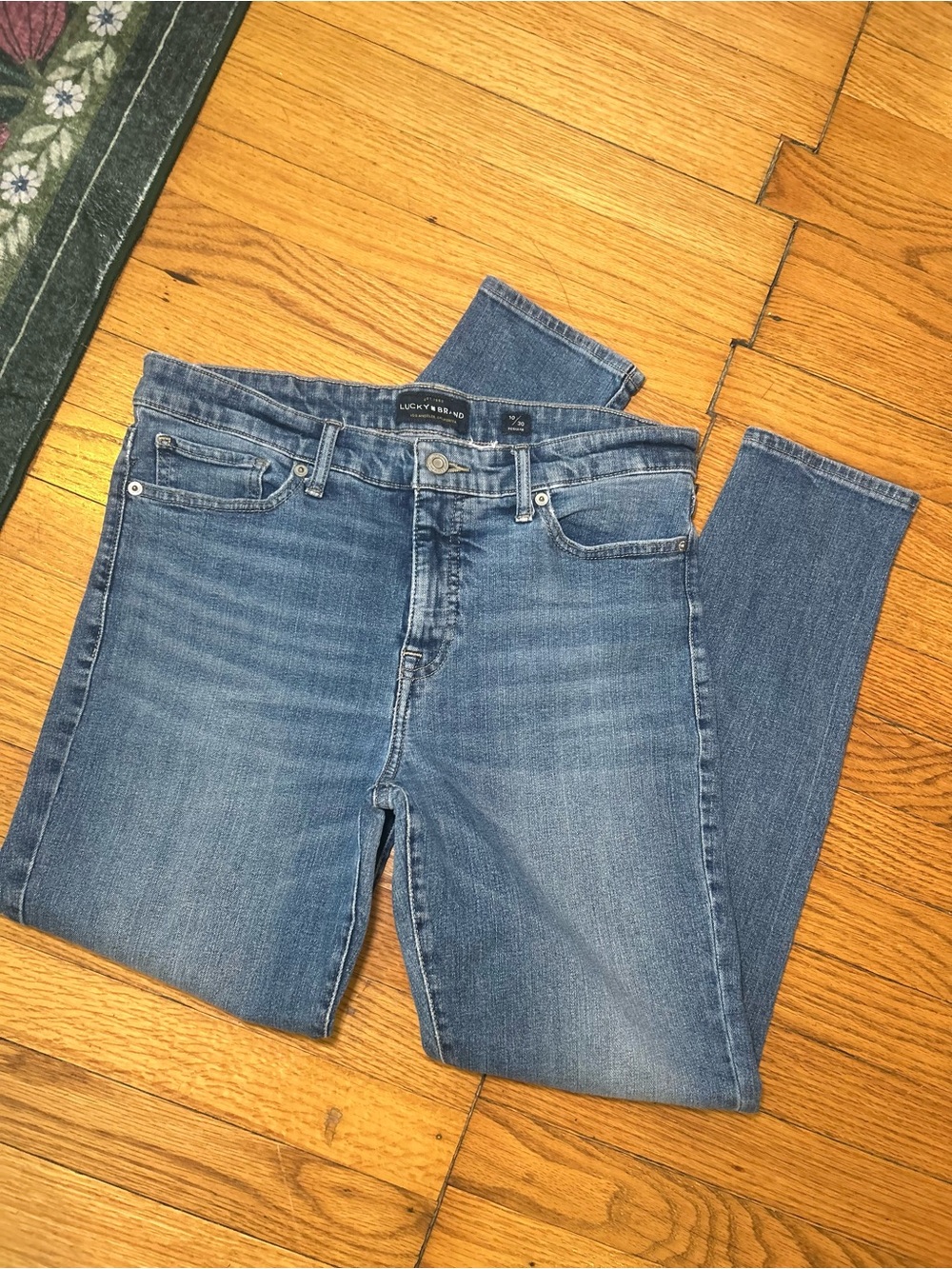 Lucky Brand Ava Mid Rise Skinny Jeans Blue Waist 10/30
